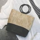 Round Handle Woven Tote