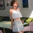 Set : Frilled Lace Tankini + Mini Skirt