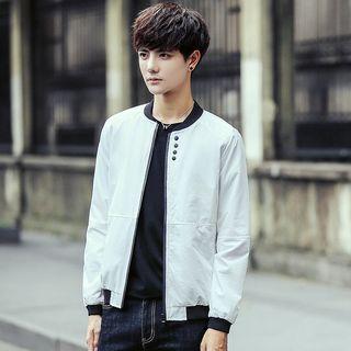 Long-sleeve Contrast-trim Jacket