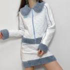 Set: Quilted Zip Jacket + A-line Skirt