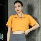 Short-sleeve Cropped Sports Polo Shirt