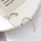 Faux Pearl Earring E182 - Studded Earring - Faux Pearl - Gold - One Size