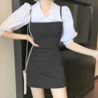 Short-sleeve Shirt / Spaghetti Strap Dress