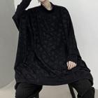 Oversized Batwing-sleeve Sweatshirt Black - One Size