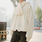 Faux-fur Hoodie With Scarf