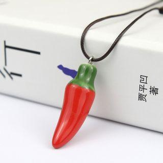 Chili Ceramic Necklace As Shown In Figure - One Size
