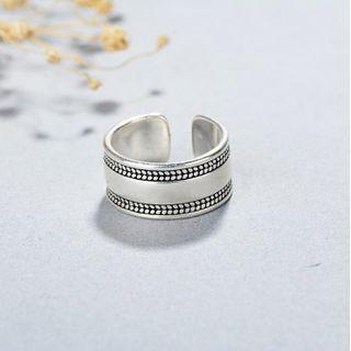 Retro Sterling Silver Open Ring J040 - Silver - One Size