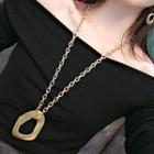 Irregular Alloy Hoop Pendant Necklace As Shown In Figure - One Size