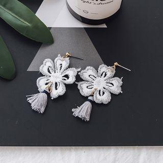 Embroidered Drop Earring