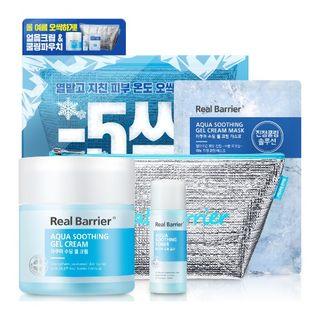 Real Barrier - Aqua Soothing Gel Cream Set Icy Summer Limited Edition 4pcs