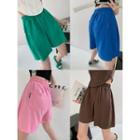 Drawcord Straight-cut Shorts In 8 Colors