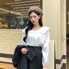 Frilled Sailor-collar Boxy-fit Blouse