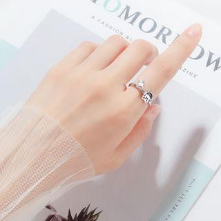 925 Sterling Silver Fortune Cat Ring As Shown In Figure - One Size