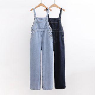 Pocket Washed Denim Jumpsuit