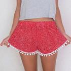 Print Pom Pom Shorts