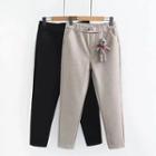 Bear Accent Straight-fit Pants
