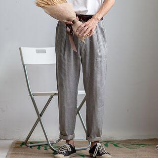 Pinstripe Straight-leg Pants