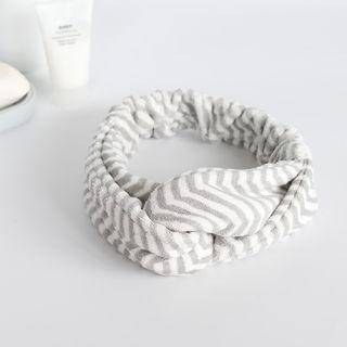 Fleece Striped Hairband Stripe - Gray - One Size