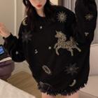 Unicorn Embroidery Sweater