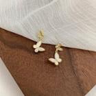 Butterfly Drop Earring 1 Pair - Gold - One Size