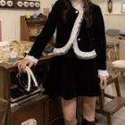 Lace Trim Jacket / A-line Skirt