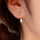 Drop Sterling Silver Ear Stud With Gift Box - 1 Pair - Silver - One Size