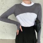 Long-sleeve Knit Top / Short-sleeve T-shirt / Wide-leg Pants