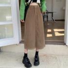 Silt-back A-line Midi Skirt