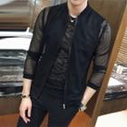 Long-sleeve Mesh Zip Jacket