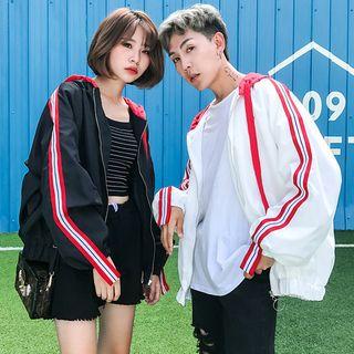 Couple Matching Cartoon Hooded Zip-up Jacket