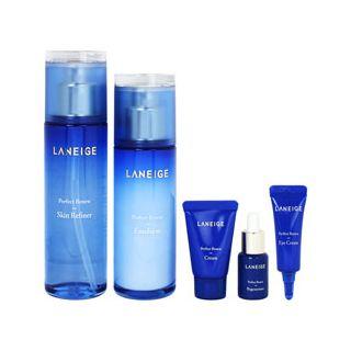 Laneige - Perfect Renew Emulsion Set: Skin Refiner 120ml + Emulsion 100ml + Cream 10ml + Regenerator 7ml + Eye Cream 3ml 5pcs