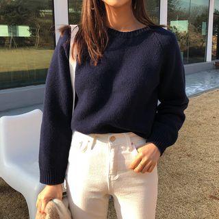 Raglan Wool Blend Sweater