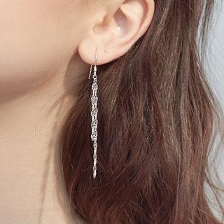 925 Sterling Silver Fringed Earring 1 Pair - As Shown In Figure - One Size