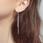 925 Sterling Silver Fringed Earring 1 Pair - As Shown In Figure - One Size