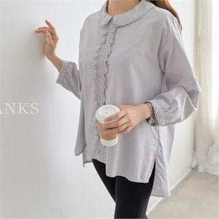 Frill-detail Dip-back Blouse