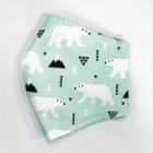 Handmade Water-repellent Fabric Mask Cover (polar Bear Print)(adult) As Figure - Adult