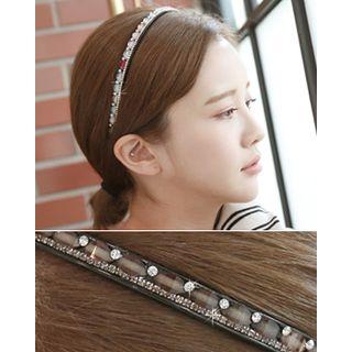 Faux-gem Trim Hair Band