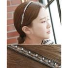 Faux-gem Trim Hair Band