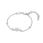 925 Silver Rabbit C. Star Bracelet With Crystal Silver - One Size