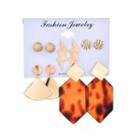 Set Of 5: Earrings (various Designs) Gold - One Size