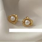 Freshwater Pearl Alloy Earring 1 Pair - Gold - One Size