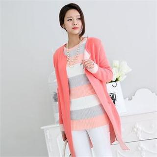 Color-block Open-front Jacket