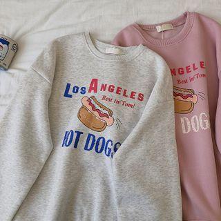 Round Neck Printed Letter Sweatshirt