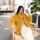 Loose-fit Fleece Jacket Yellow - One Size