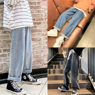 Washed Gradient Straight Leg Jeans