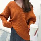 V-neck Sweater Orange - One Size