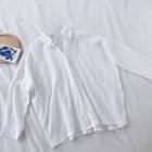 Single-breasted V-neck Long-sleeve Blouse