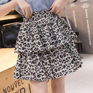 Leopard Tiered Skirt