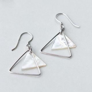 Triangle Shell Drop Earrings