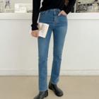 Plus Size Washed Straight-leg Jeans